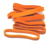 9 MM Wide Orange 9 cm Long Rubber Bands, Big, Large, Extra Strong and Thick Rubber Bands Pack of 20